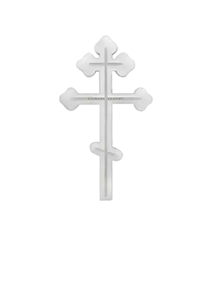 Лаконичный барельеф православного креста из гранита